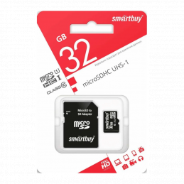 Карта памяти MicroSD 32GB Smart Buy Class 10 +SD адаптер